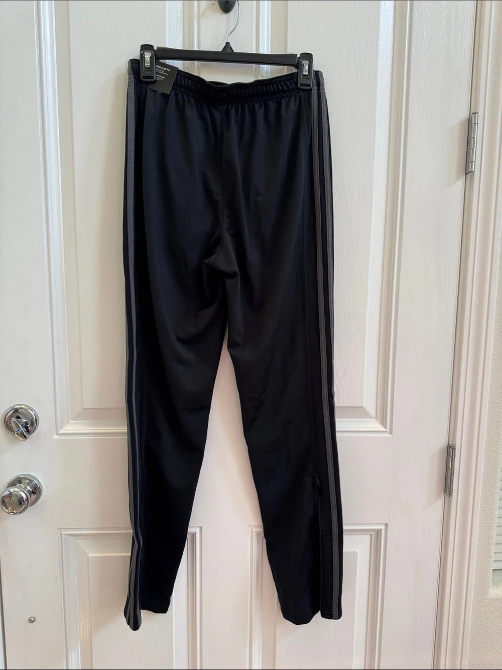 NWT Adidas Training Track Pants Black Grey 3-Stripes Men's Size S